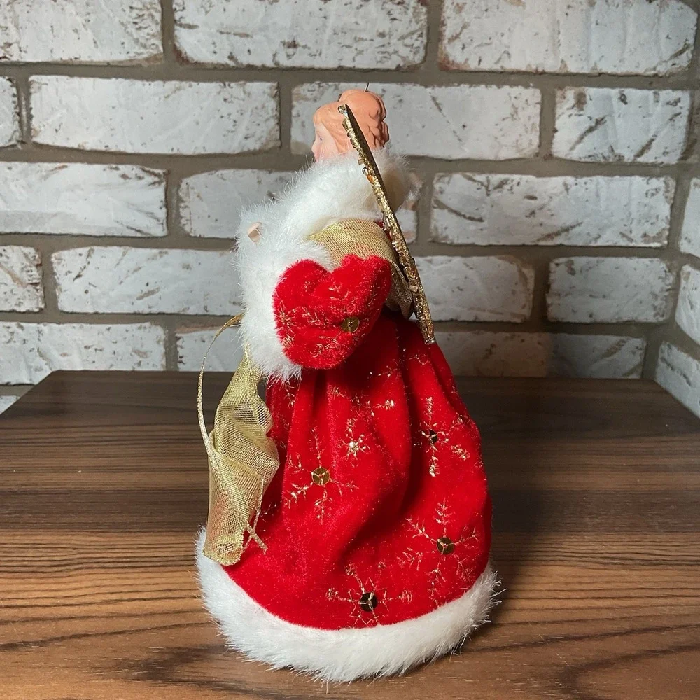 Vintage Mini Christmas Angel Tree Topper 7.5